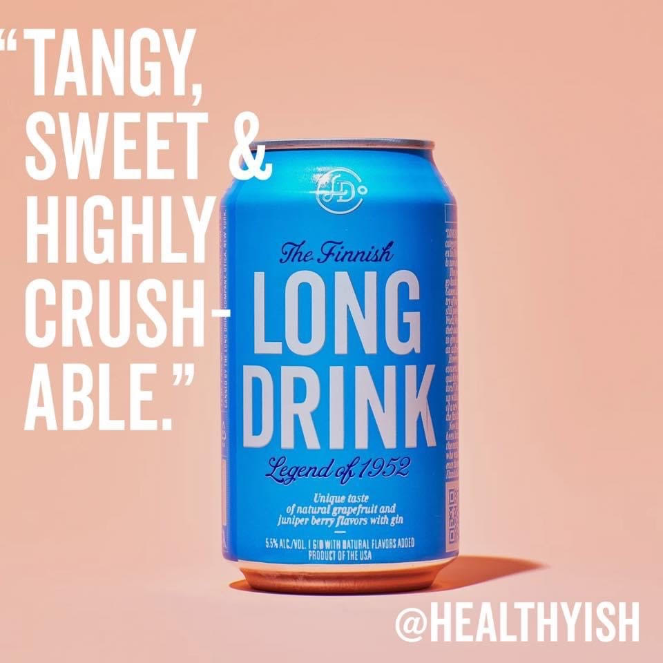 A blue can of a cocktail drink